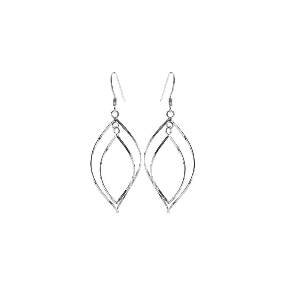 Kali Ma Designs - Sterling Silver Jewellery – wholesale Dangle earrings – Phoebe double curved ellipse earrings1