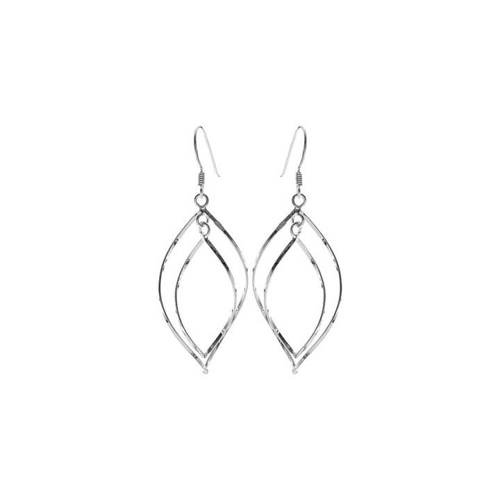 Kali Ma Designs - Sterling Silver Jewellery – wholesale Dangle earrings – Phoebe double curved ellipse earrings1