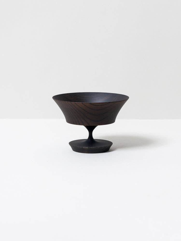 Morihata International Ltd. Co. - Wholesale Decorative Plate/Dish/Bowl - Sinafu Small Stand Bowl - Hasori (Black)