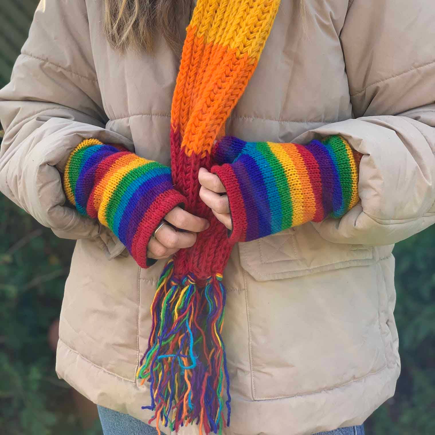 Siesta – wholesale Gloves – Unisex – Rainbow Tube Gloves