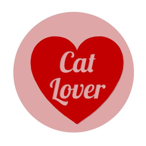 Circle Stickers 'Cat lover print' for wholesale by ART WOW