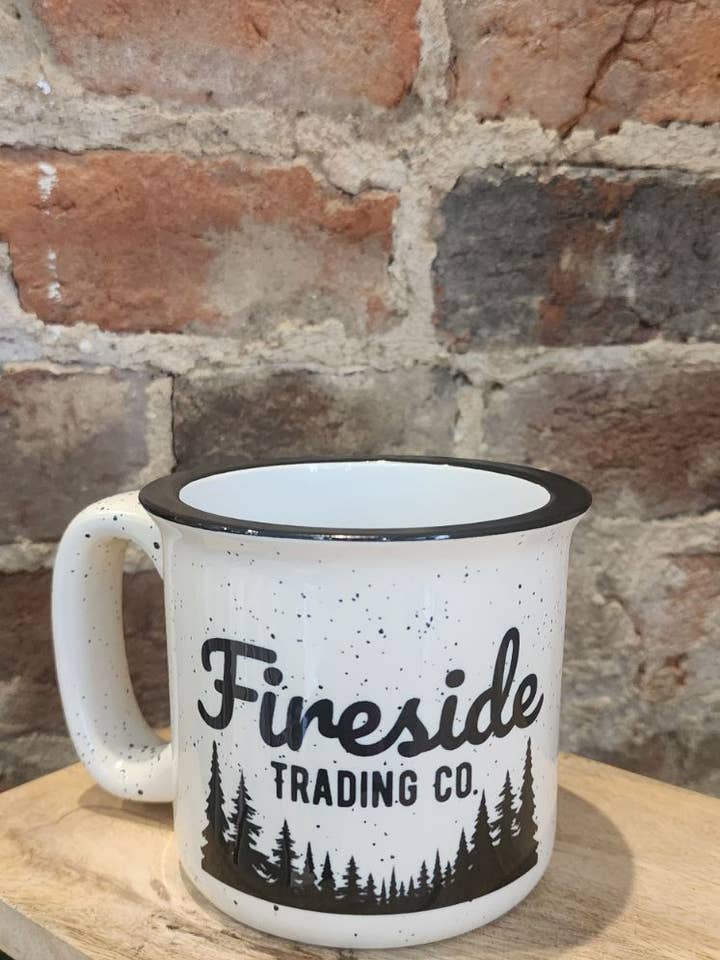 Custom Logo Ceramic 11 oz Camp Mug for wholesale by Sweet tea and Grace