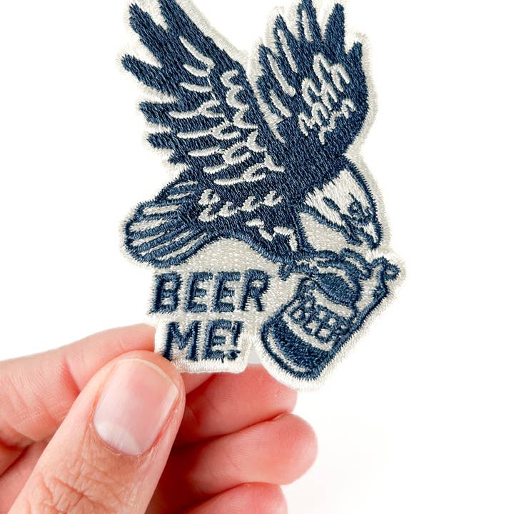 Field Trip Threads - Wholesale Patch - Beer Me Eagle Patch Embroidered Iron-On Patch for Hats2