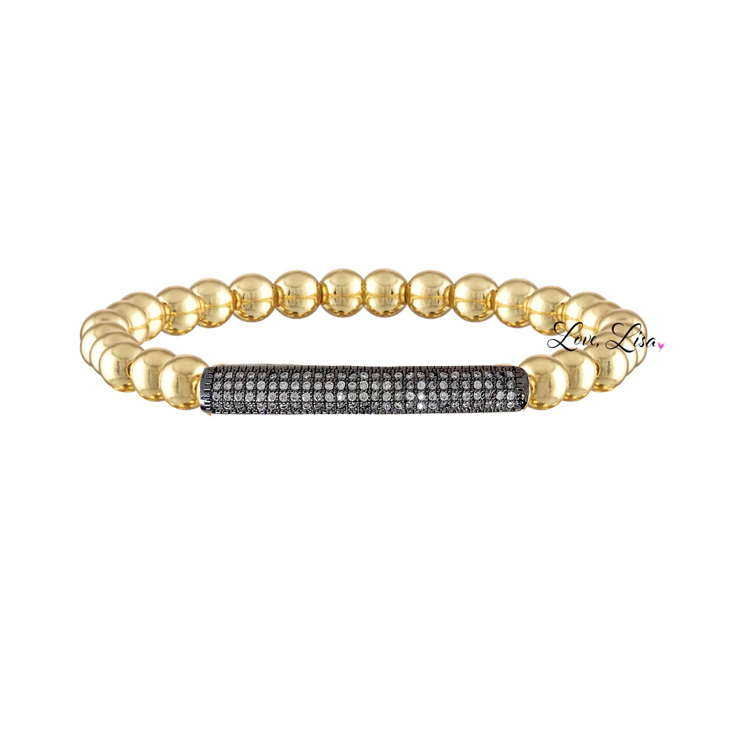 Love, Lisa - Wholesale Beaded Bracelet - Lexi Pave Bar Bracelet5