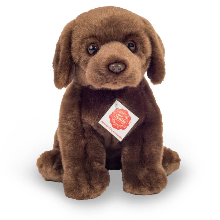 Teddy Hermann – Großhandel Kuschel-/Plüschtier – Kind & Baby – Labrador sitzend dunkelbraun 25 cm - Plüschtier - Stofftier
