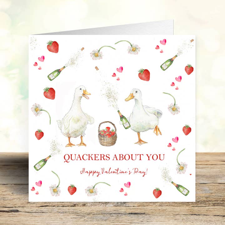 Duck Valentinsdag kort for engroshandel hos West Country Designs