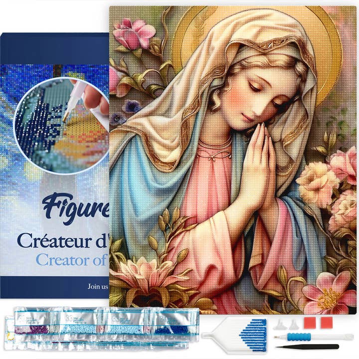 Diamond Painting - Blessed Virgin Mary 40x50cm Framed canvas for wholesale by Figured'Art (UK)