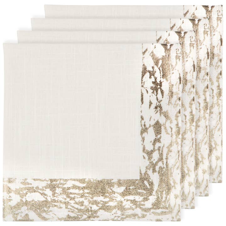 Gold Glimmer Napkins Set of 4 for wholesale by Danica Heirloom