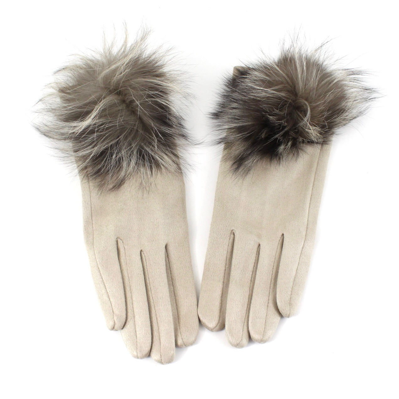 Pretty Persuasions – wholesale Gloves – Women's – A24020 Extra Furry Pom Pom Gloves3