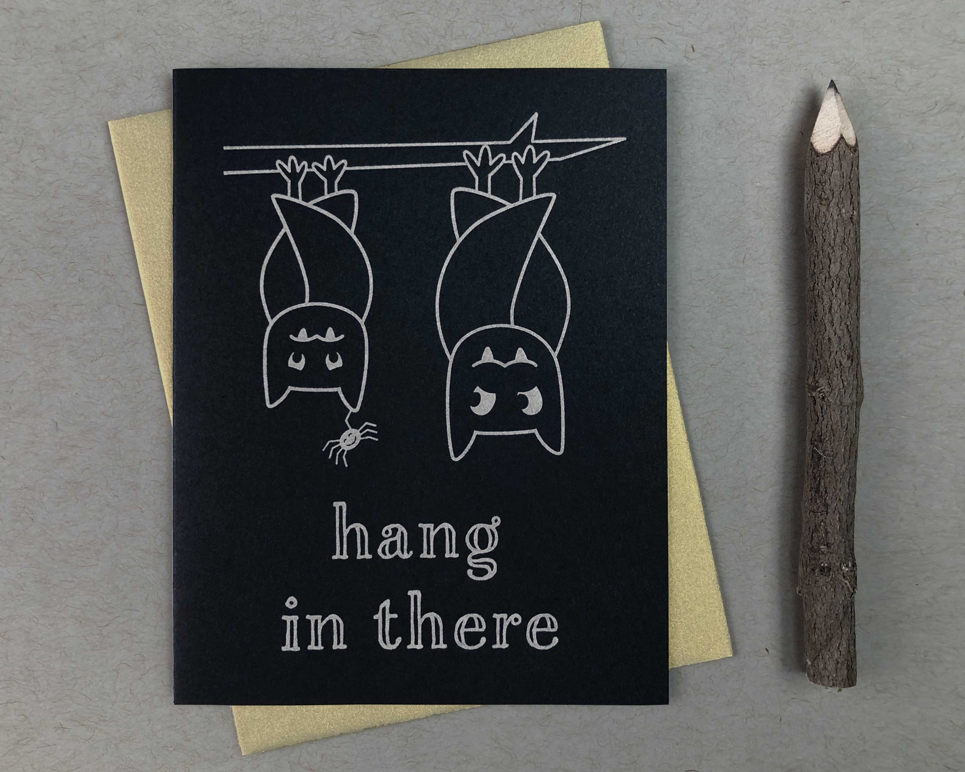 Shoji Note - Wholesale Everyday Greeting Card - Bat Hang in There Card0