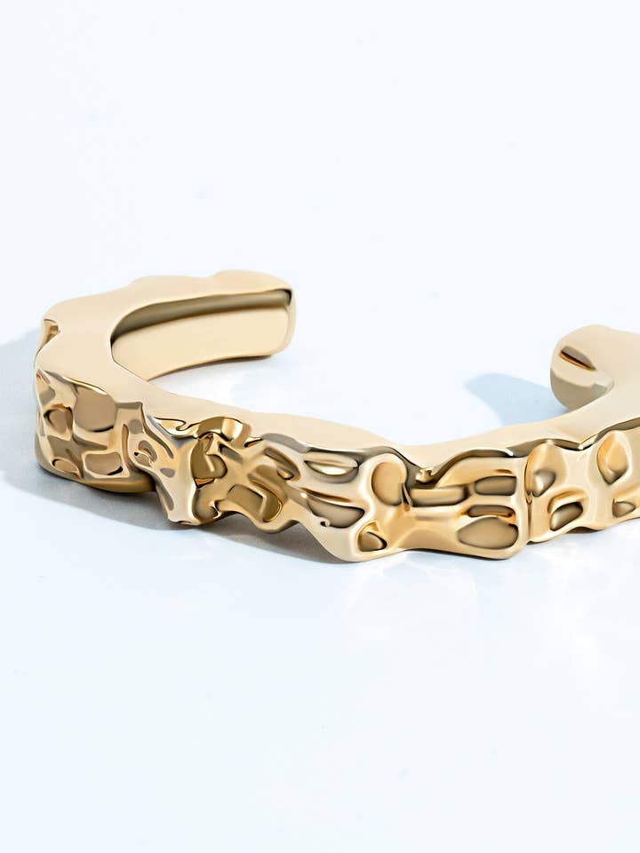 Nathalia Sculpted Hammered Bracelet Cuff for wholesale by DENISE PACINI