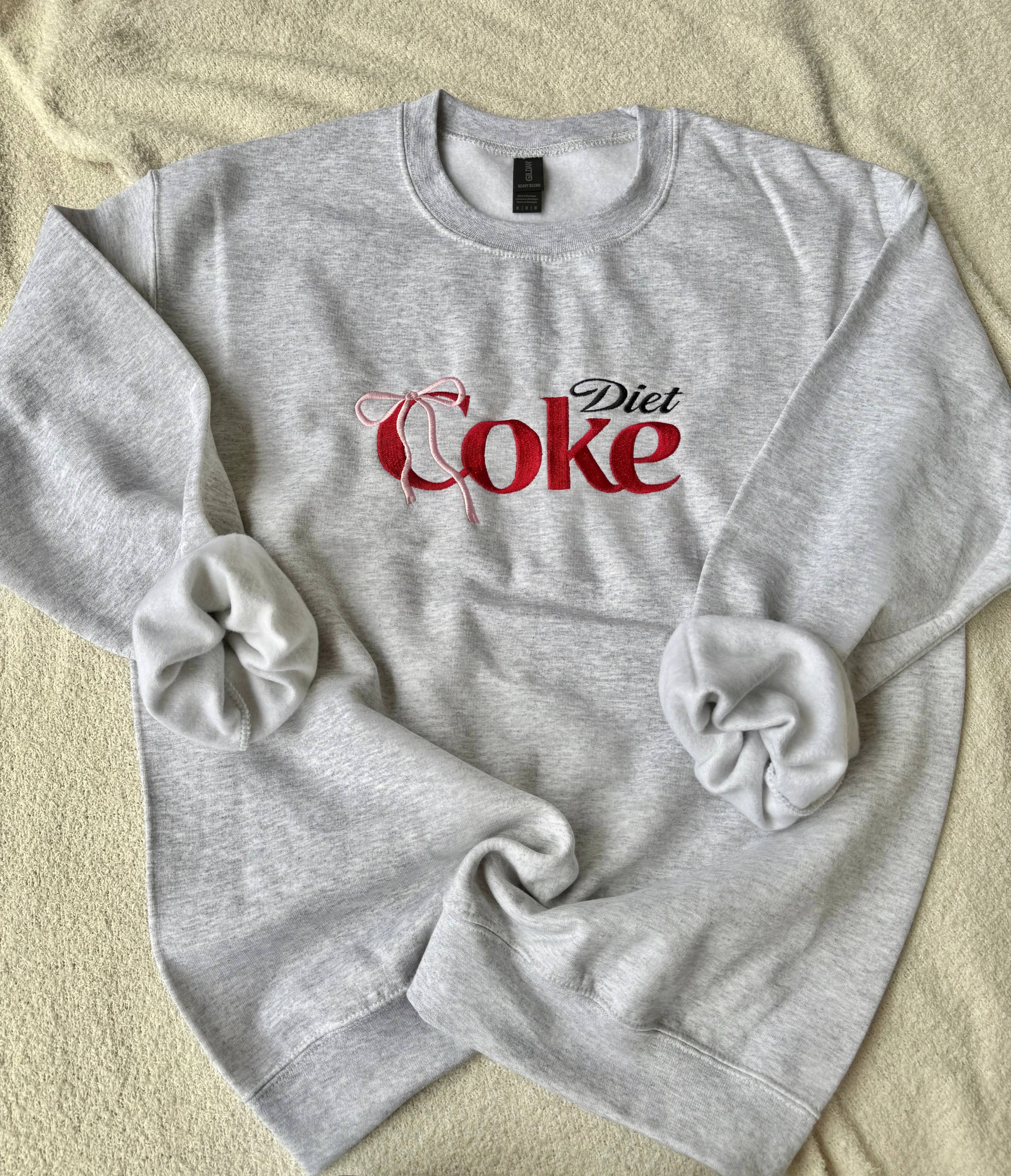 Basil & Burch - Wholesale Sweatshirt - Women's - Diet Coke preppy coquette embroidered crewneck. 2
