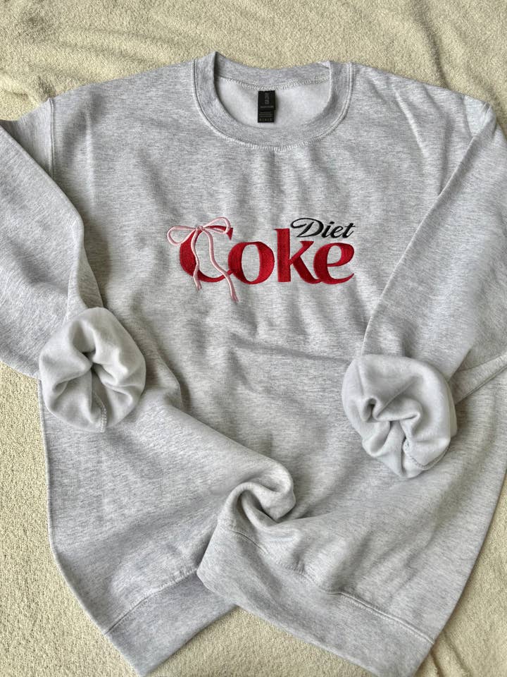 Basil & Burch - Wholesale Sweatshirt - Women's - Diet Coke preppy coquette embroidered crewneck. 2