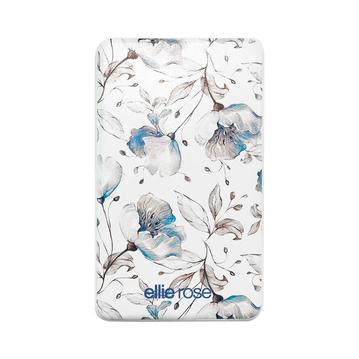 Ellie Rose - Wholesale Portable Charger - Power Bank Charger - Blue Floral2