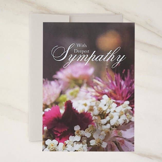 With Deepest Sympathy - Sympathy Greeting Card for wholesale by Wholesalegreetingcards.co