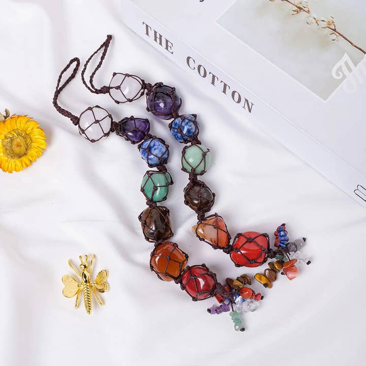 Natural Crystal Chakra Hanging Ornament for wholesale by Crystolver (We Cover All Import Fees)