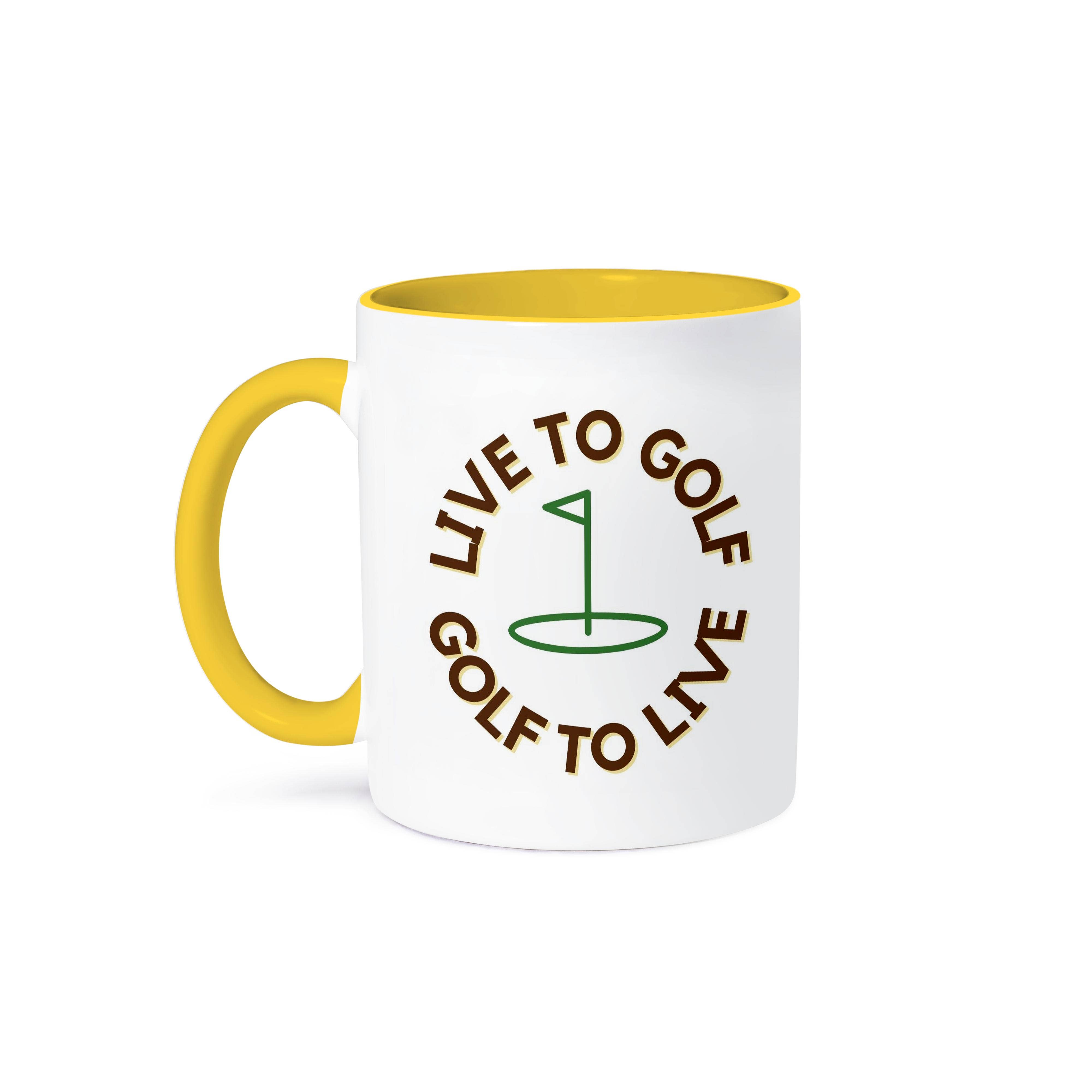 3dRose – Engroshandel Kaffekrus – 3dRose, Golf Flag med teksten Lev for at spille golf, Spil golf for at leve, Krus0