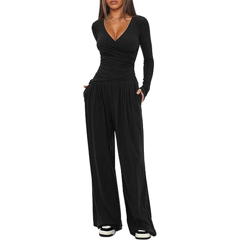 Marayn - Wholesale Top & Pant Set (NOT Loungewear) - Women's - 2025 Autumn Europe America Womens WideLeg Suit16