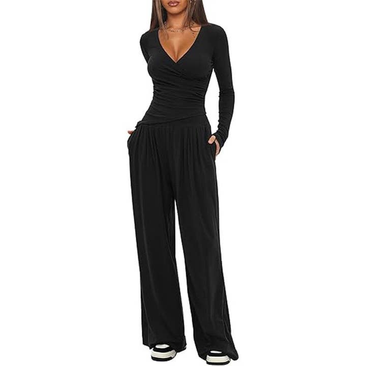 Marayn - Wholesale Top & Pant Set (NOT Loungewear) - Women's - 2025 Autumn Europe America Womens WideLeg Suit16