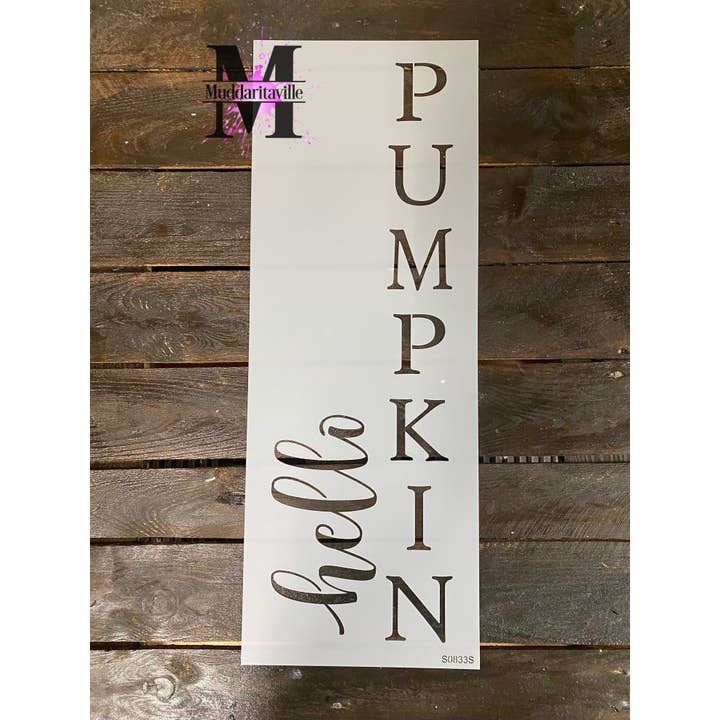 S0833 hello Pumpkin vertical - 2 size options for wholesale by Muddaritaville Studio