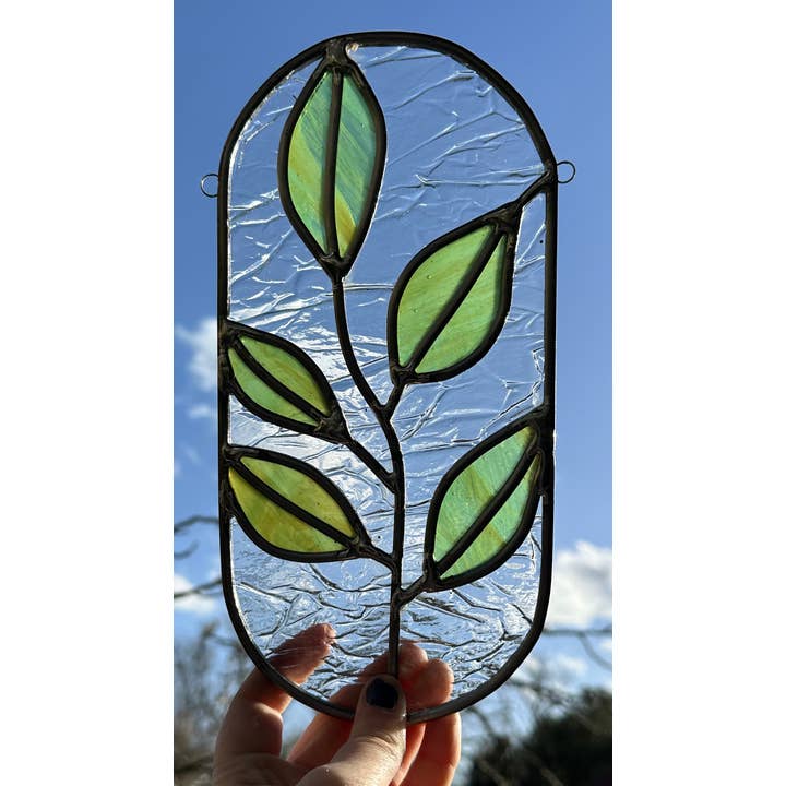 AG Glass Studio - Wholesale Suncatcher - Clear Stained Glass Vine Panel1