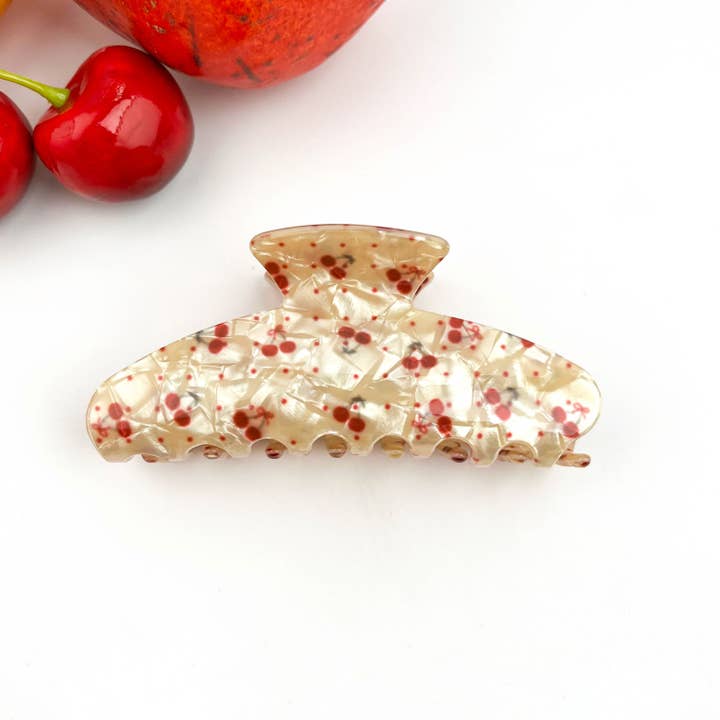 TheDivaSoap - Wholesale Hair Clip - Women's - Fruity Hair Clip, Cherry & Strawberry Hair Claw Clip