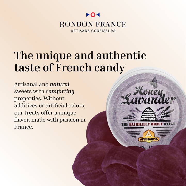 Bonbon-France - Wholesale Boiled sweets - Apipharma Lavender Honey - 20% Auvergne Honey - France1