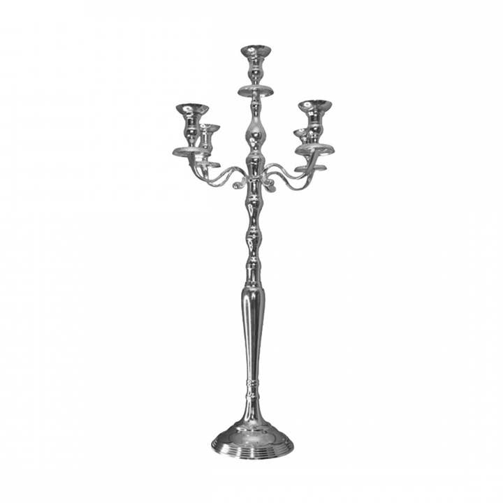 Silver 5-light candelabra 100cm for wholesale by AULICA