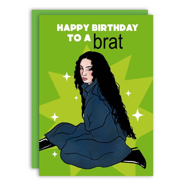 Studio Soph - Wholesale Birthday Card - Happy Birthday Brat Charli xcx Greeting Card