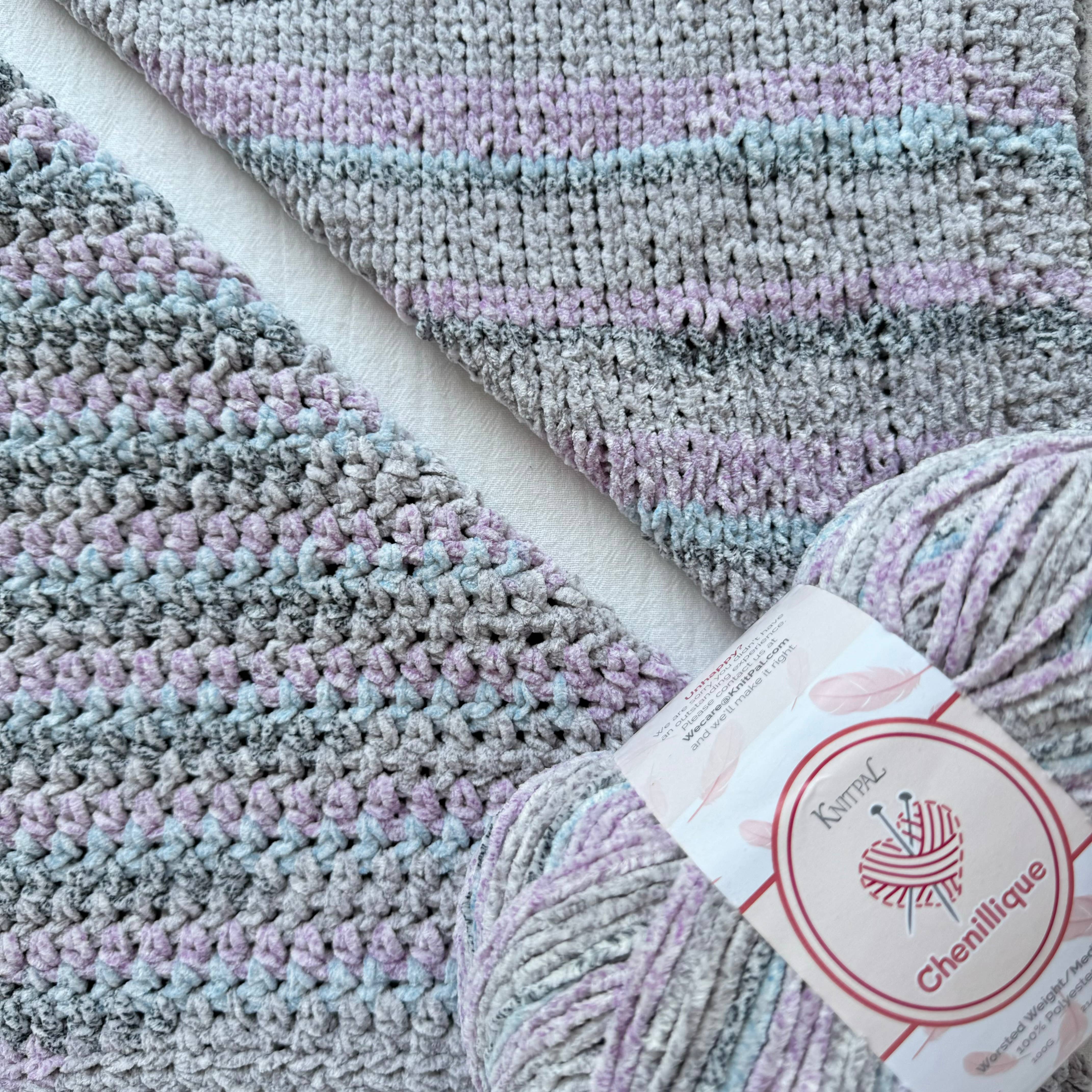 KnitPal - Wholesale Yarn - Chenillique Velvet Chenille Crochet Yarn - Worsted Weight 437