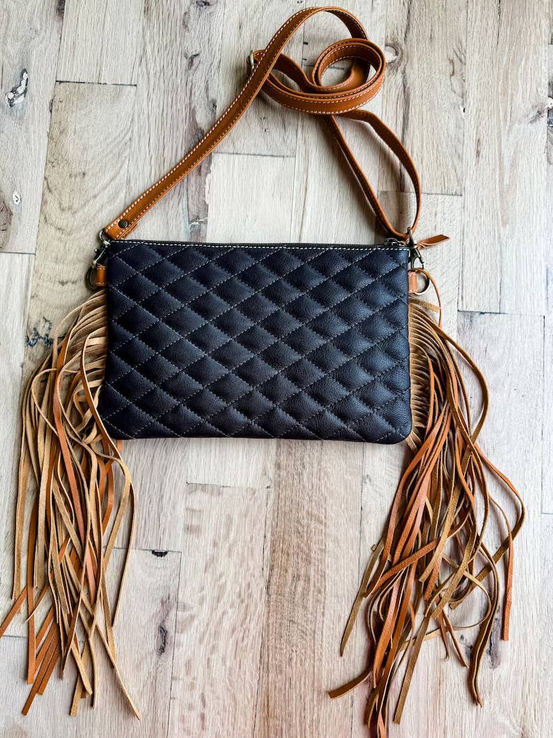 Boho Ranch Shop - Wholesale Crossbody Bag - Women's - LAINEY CROSSBODY steer longhorn -quilted leather purse bag4