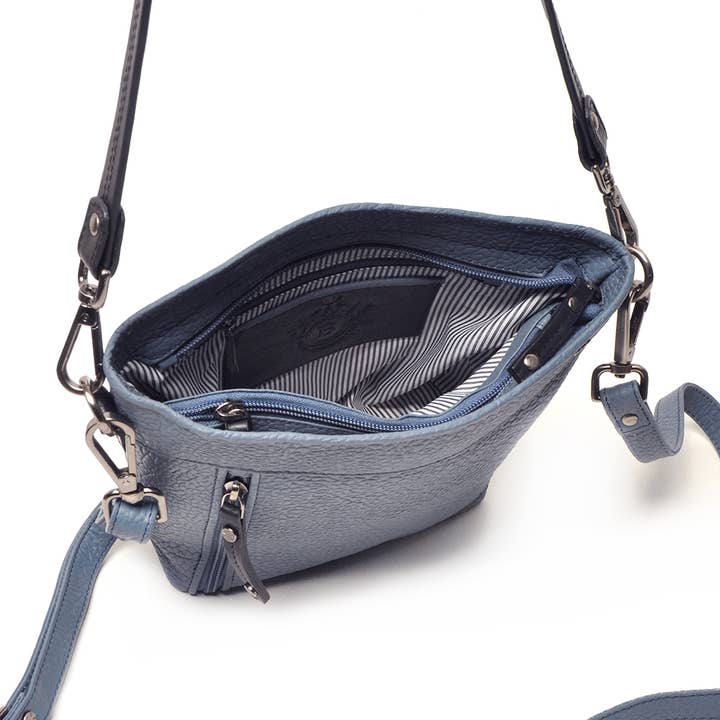 Blu Borsa a tracolla in pelle Chamonix 125-993-08 in vendita all'ingrosso su Faire2