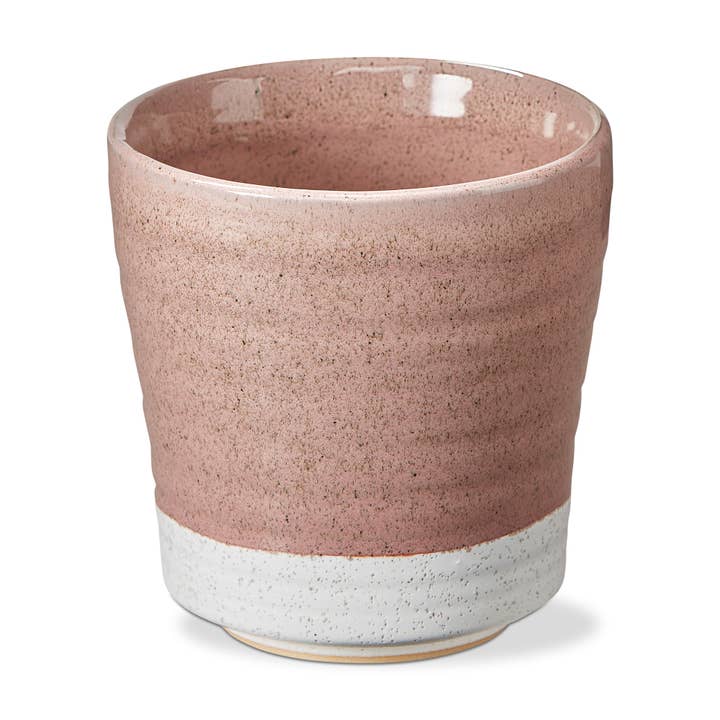 Two Tone Planter Medium Blush Stoneware Christmas for wholesale by tag