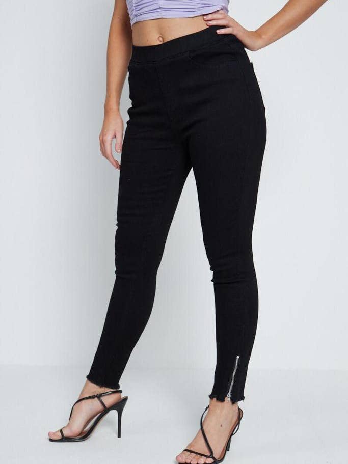 DenimVista - Wholesale Jeans – Women’s - G Smack Black Ankle Glazer Mega Stretch Jeans1