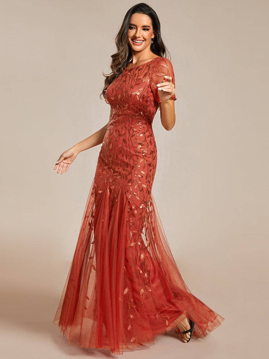 Ever-Pretty – wholesale Gown – Women's – Sequin Shiny Fishtail Tulle Dresses for Party62