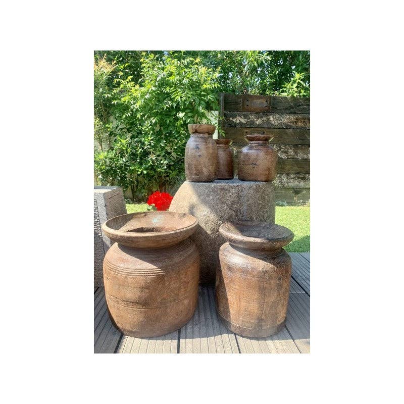 Paloma Black (Casa Natura Design, S.L.) - Wholesale Vase - Small Size Original Wooden Himalayan Storage Vase/Pot1