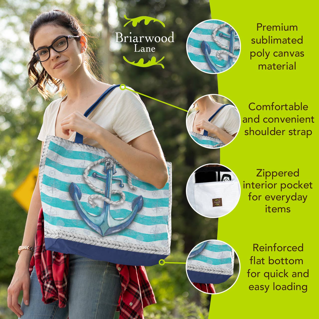 Briarwood Lane - Vente Tote bag – unisexe - Sac fourre-tout Welcome Anchor Everyday 15 « x 14" x 7"1
