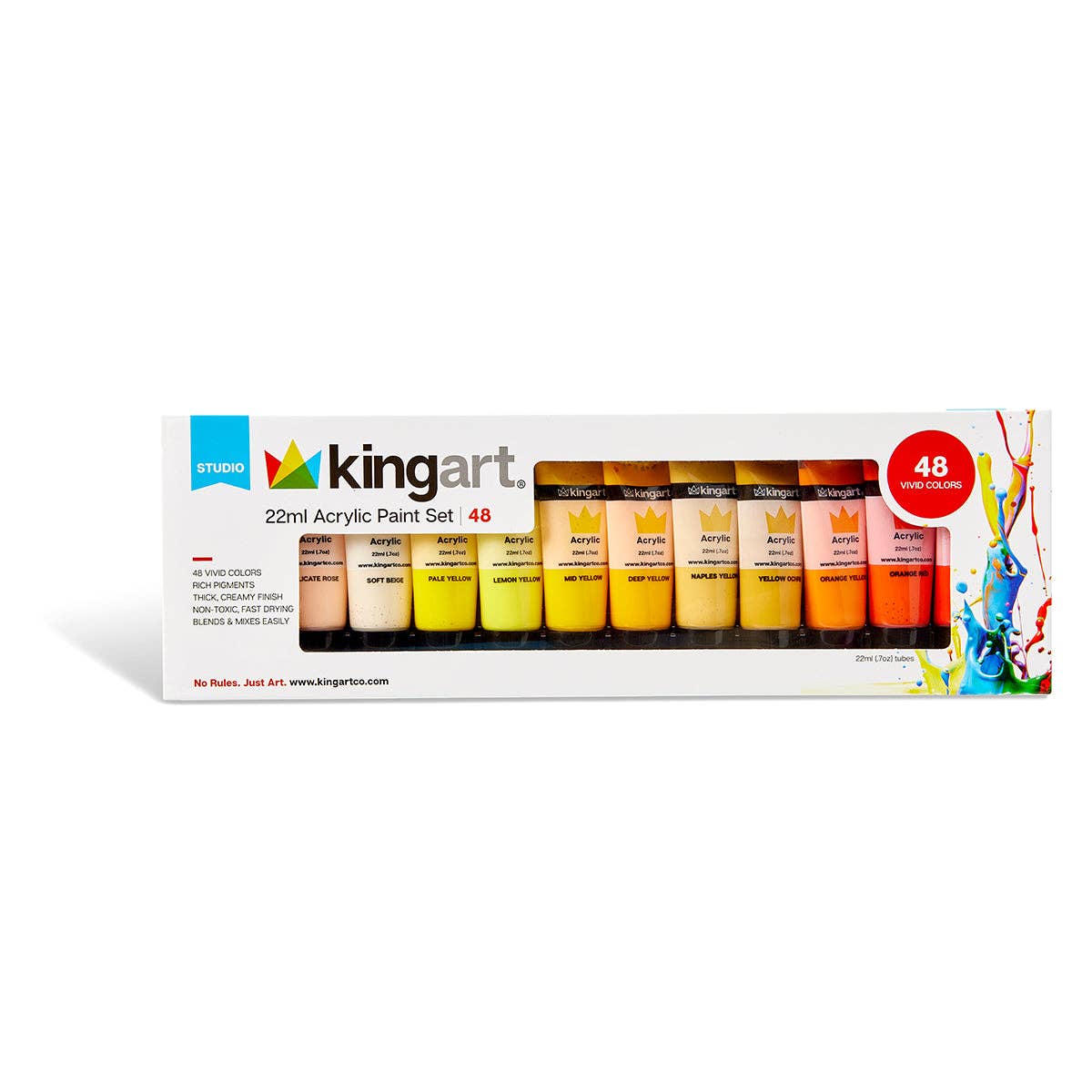 KINGART - Wholesale Acrylic Paint - Acrylic Paint - 22ml Tube - 48 Colors1