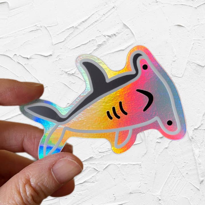 Hammerhead Shark Holographic Stickers for wholesale by Miss Modi