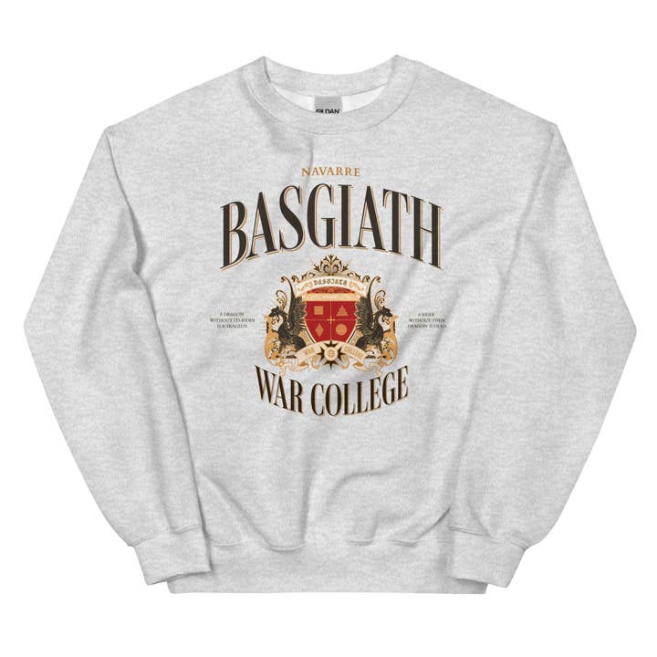 Basgiath Oorlogsschool Vintage Stijl Sweatshirt voor wholesale door The Bean Workshop