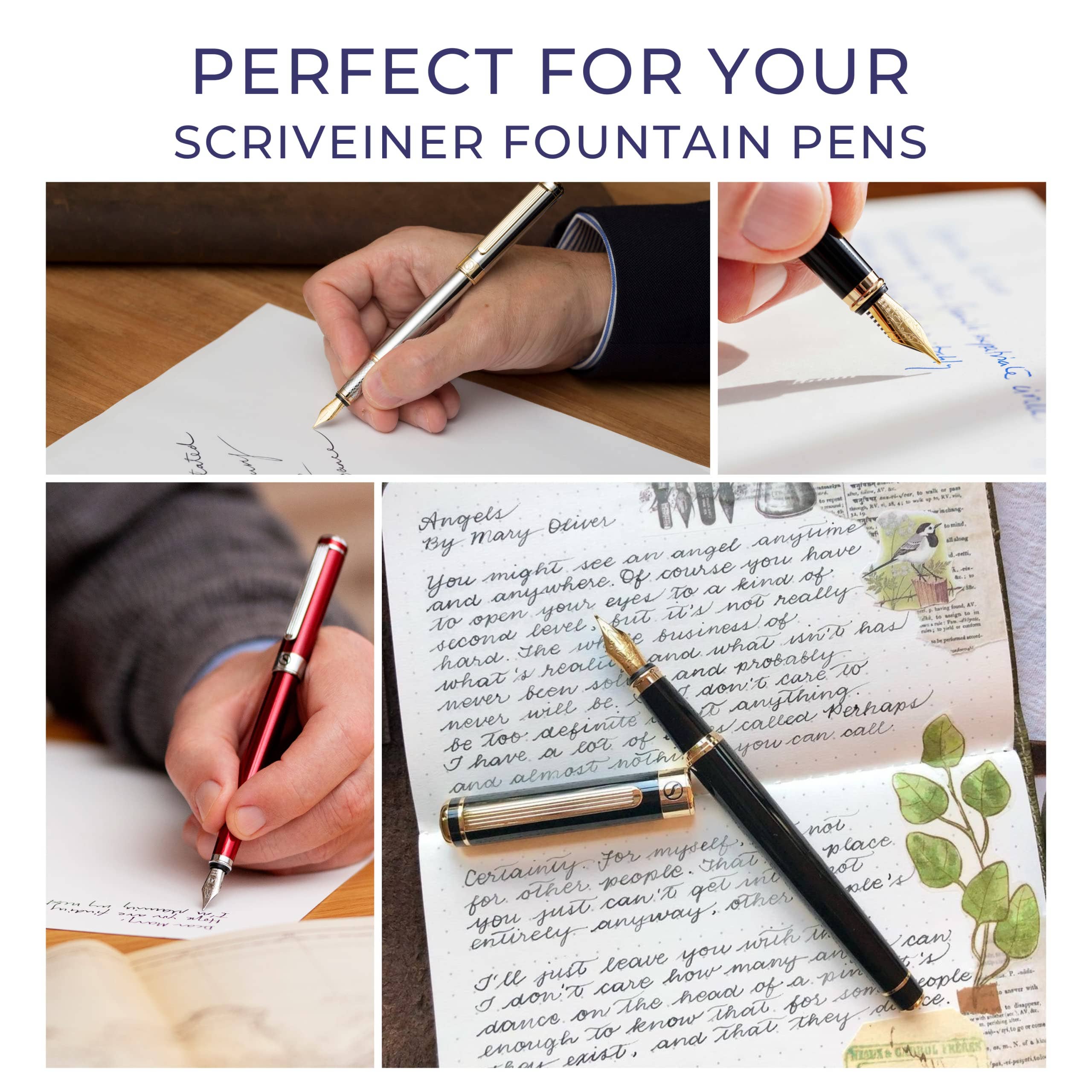 Scriveiner - Wholesale Ink Pad - Scriveiner Fountain Pen Ink Cartridges - Blue - 20 Standard International Ink Cartridges, Made in UK4