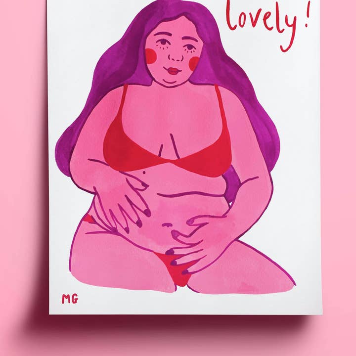 Estampado Tummy Love para venta al por mayor de Meg Garrod Art