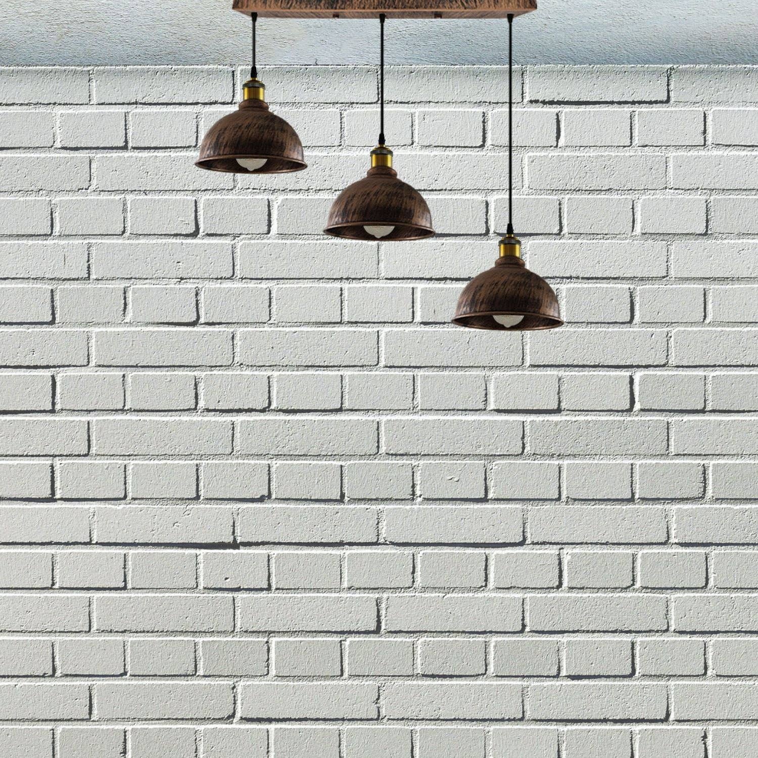 Ledsone – Engroshandel Lysekrone/pendellampe – Vintage Industrial børstet kobber indendørs hængende justerbar2