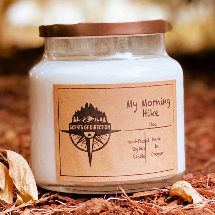 My Morning Hike - Soy Candle for wholesale by Scents of Direction Candle Co