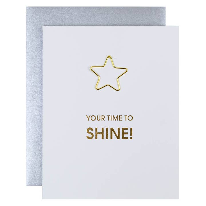 Your Time to Shine - Graduation | Congrats | Encouragement - Star Paperclip Card for wholesale by Chez Gagné