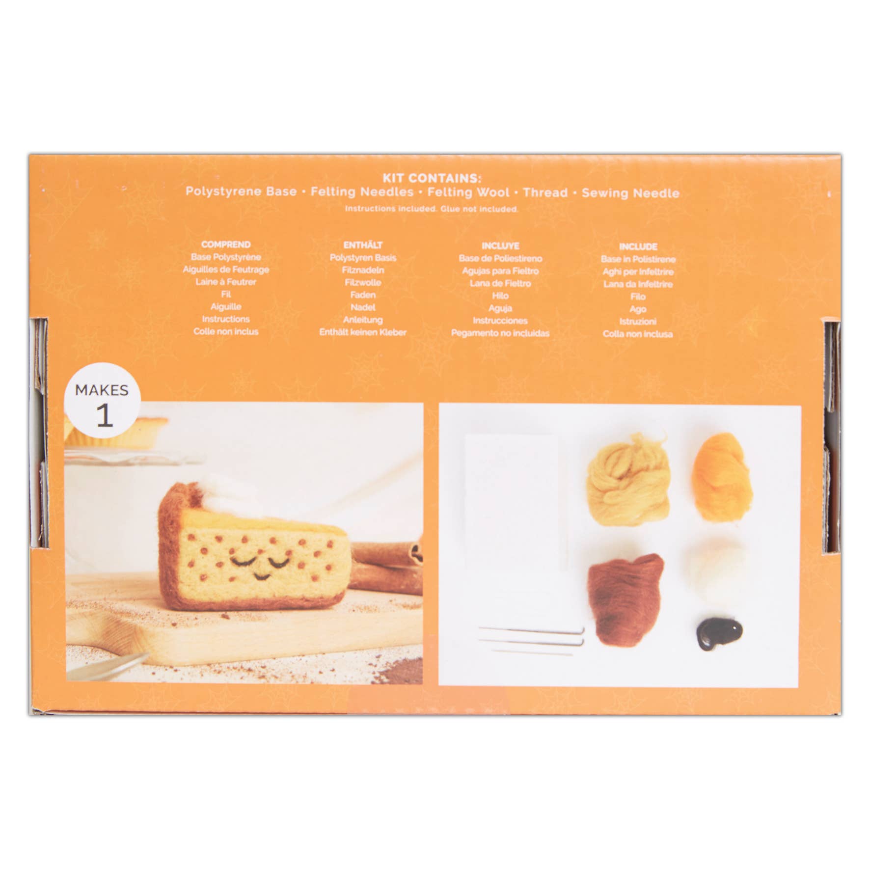 West Design Products – wholesale Craft sewing kit – Simply Make Needle Felting Kit Halloween Pumpkin Pie, Gifts3