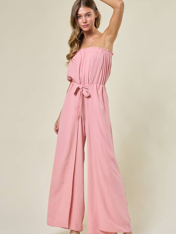 Saints & Hearts – Engroshandel Jumpsuit - Dame – SR4201E LILLA SOLIDT RØR BUKSEDRAGT
