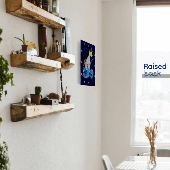 3dRose - Wholesale Wall Clock - 3dRose, Sea, sailing theme illustration, text Summer, blue background, Wall Clock3