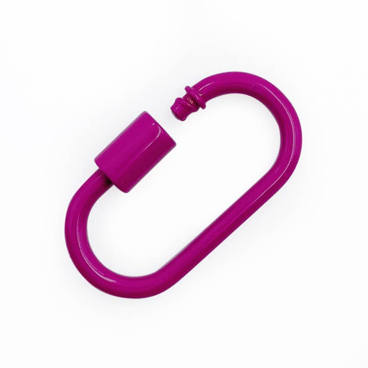 Beads Creation - Wholesale Clasp - Enamel Carabiner Screw Clasp, Oval Screw Clasp, CL4432