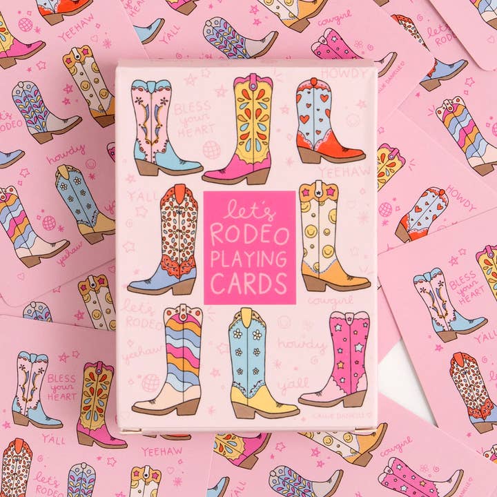 Callie Danielle - Wholesale Playing Cards - Let's Rodeo Western Cowgirl Boots Deck of Playing Cards